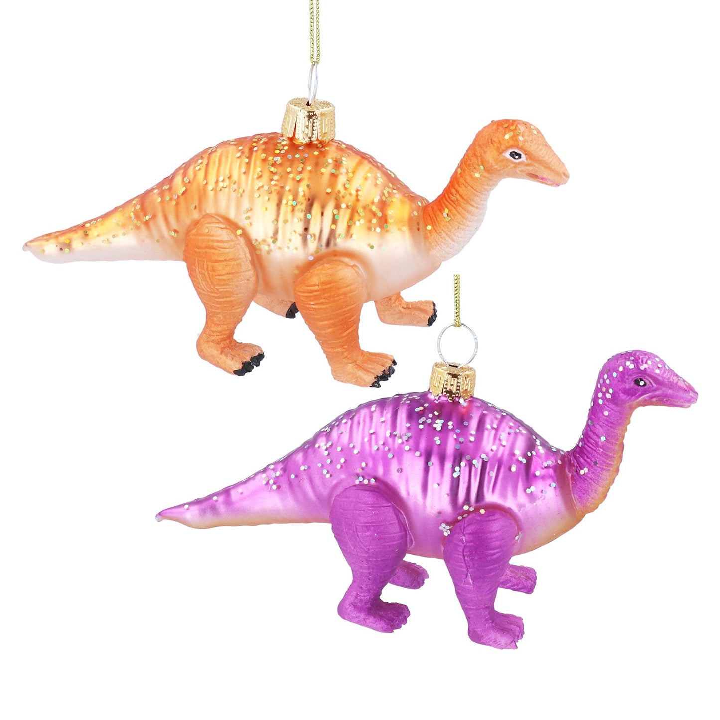 Gisela Graham Glass Dinosaur Decoration