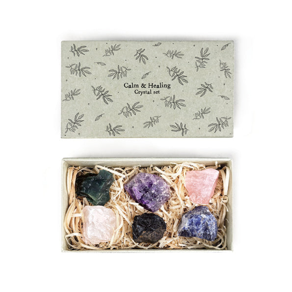 East of India Matchbox Crystal set - Calm and Healing