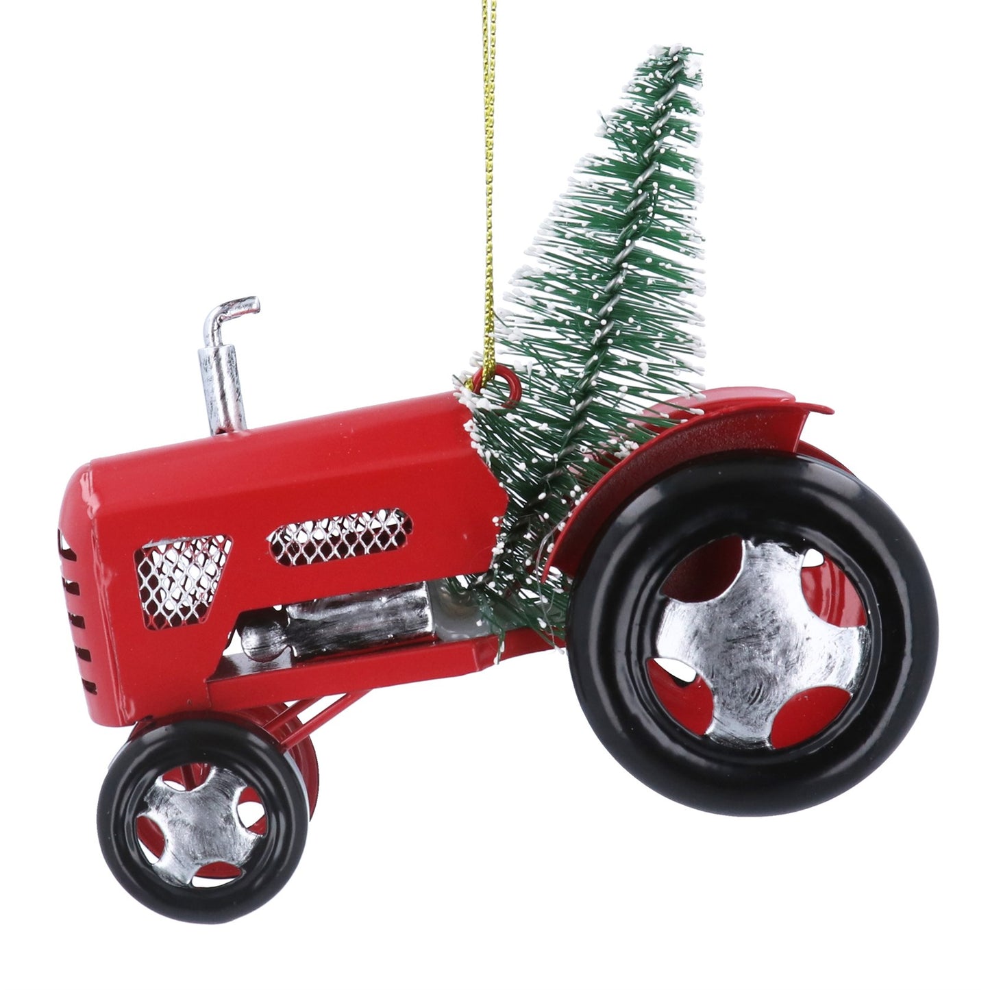 Gisela Graham Metal Tractor With Tree Decoration
