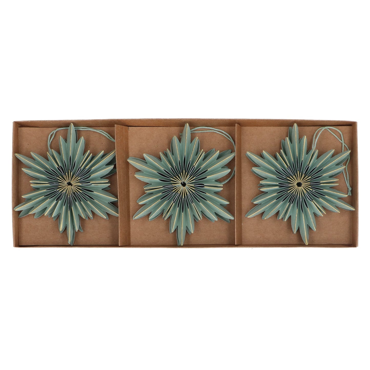 Gisela Graham Sage Green Paper Snowflakes