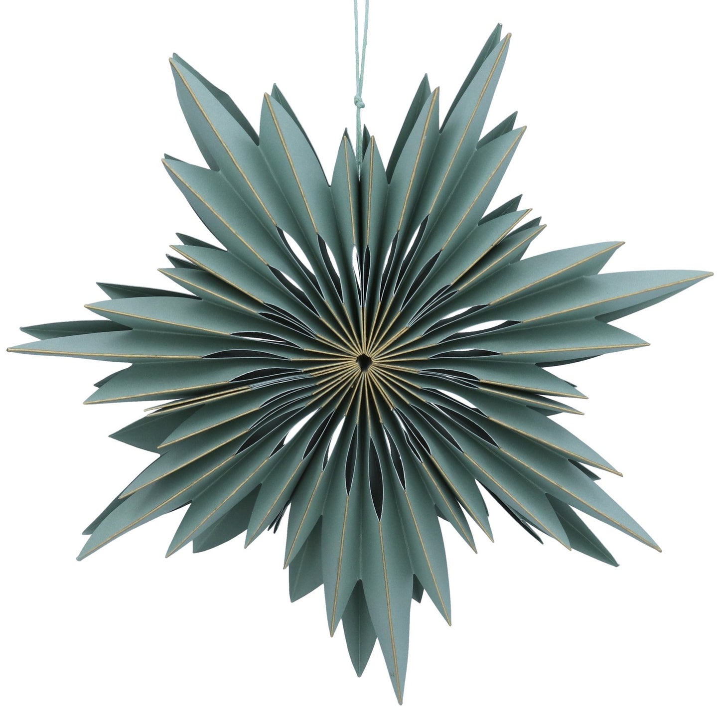 Gisela Graham Sage Green Starburst Snowflake Paper Decoration
