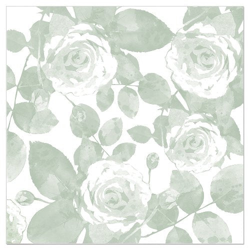 Napkins - Green Roses