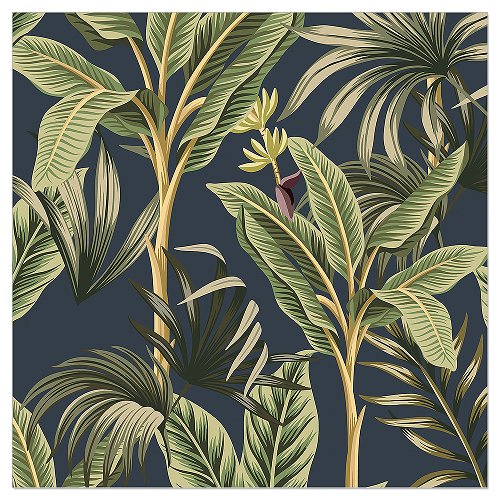 Napkins- Leaves/Black