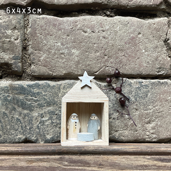 East of India Tiny Nativity set in Stable