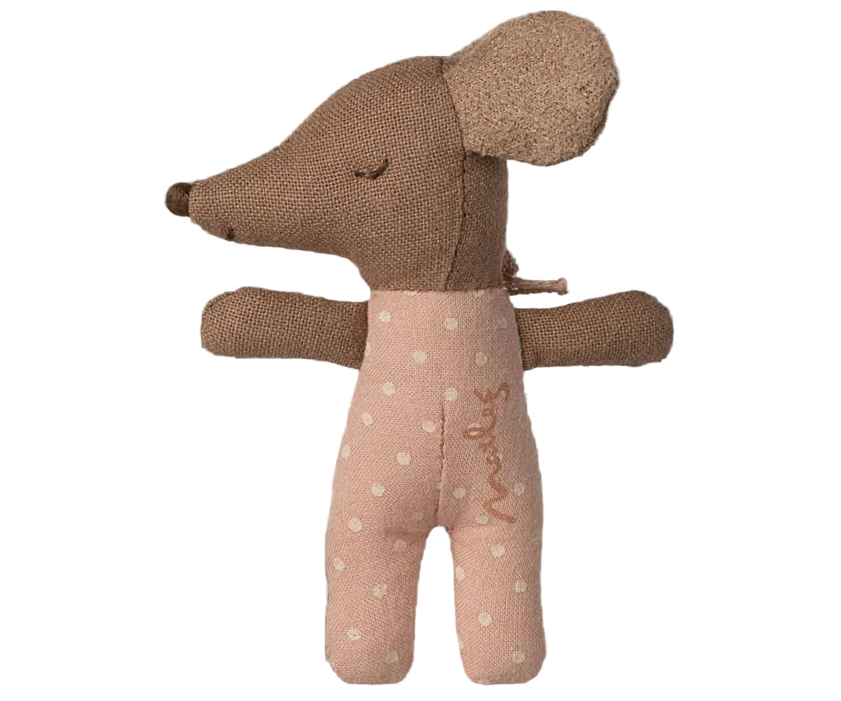 Maileg Sleepy Wakey Baby Girl Mouse in Matchbox