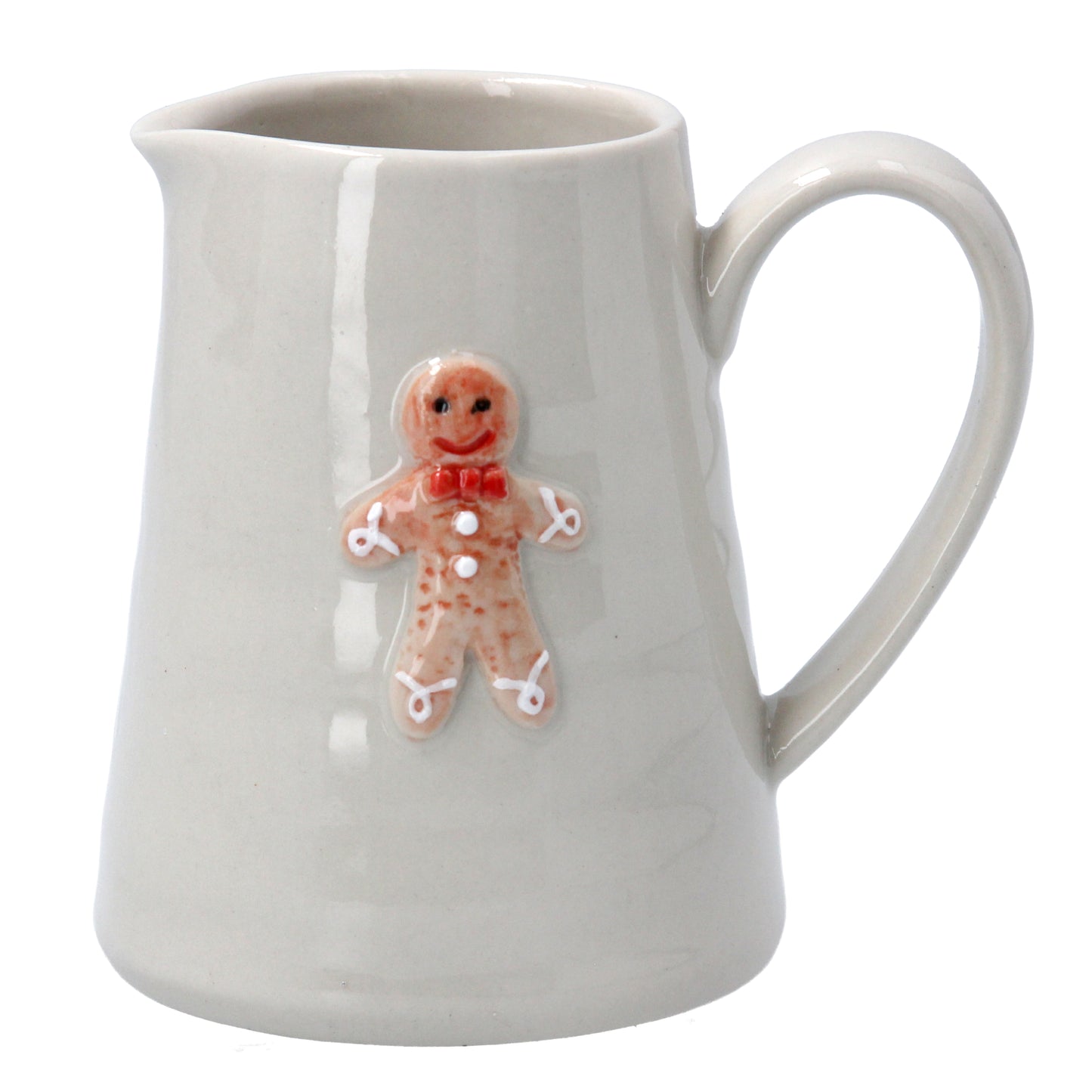 Gisela Graham Stoneware Mini Jug with Gingerbread Man