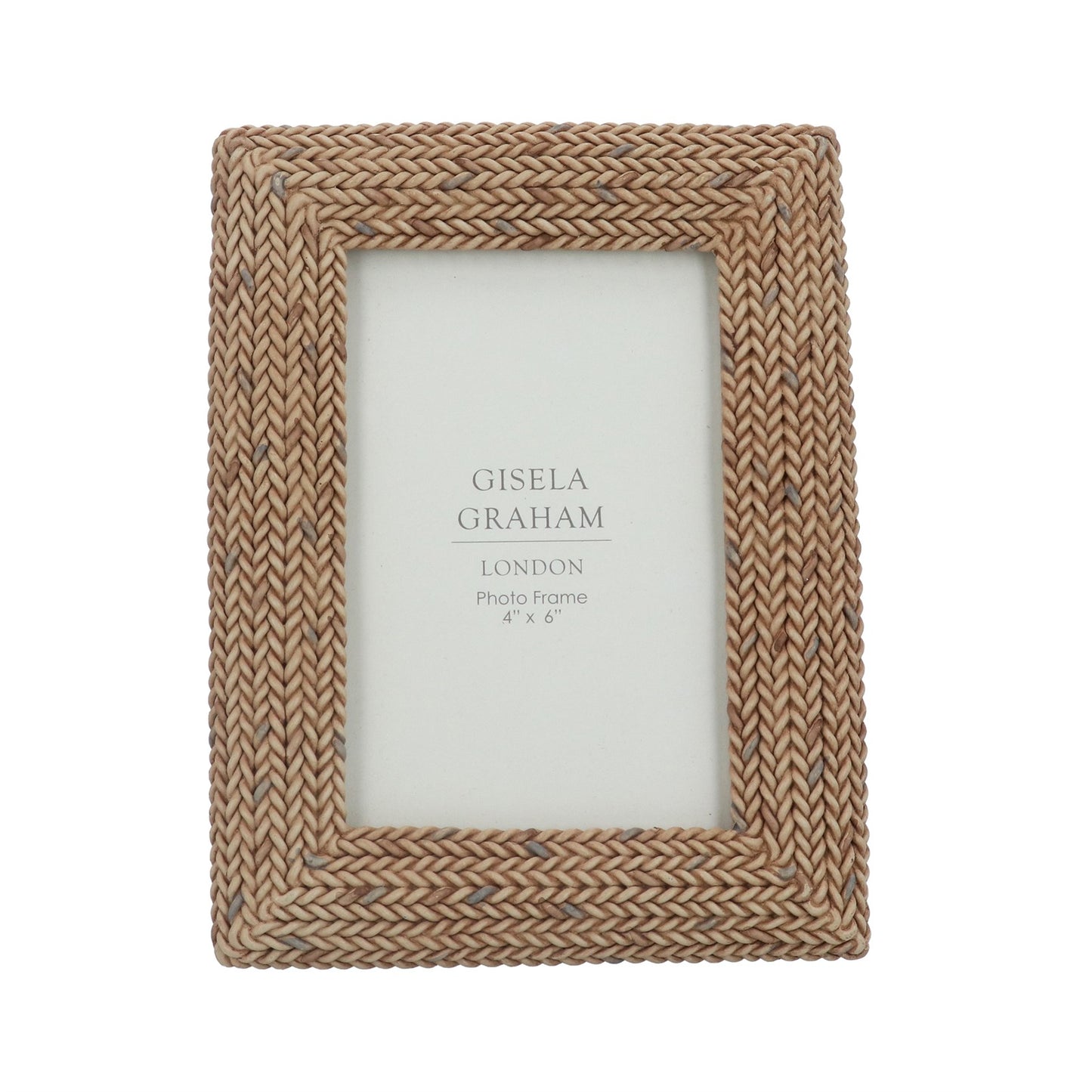 Gisela Graham Resin Picture Frame - Heringbone Weave