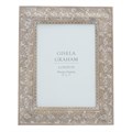Gisela Graham Taupe Wood Effect Leaf Resin Picture Frame