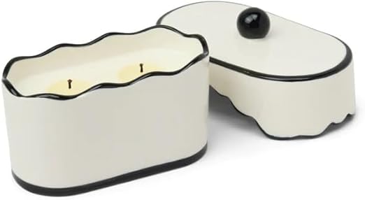 Paddywax Boxed Porcelain Ceramic Dish Candle Black - Black Fig & Olive