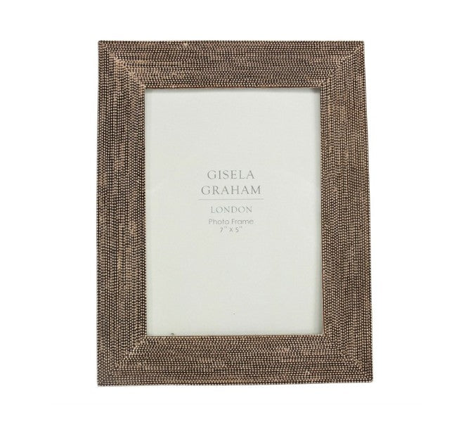 Gisela Graham Bronze Beaded Resin Photo Frame