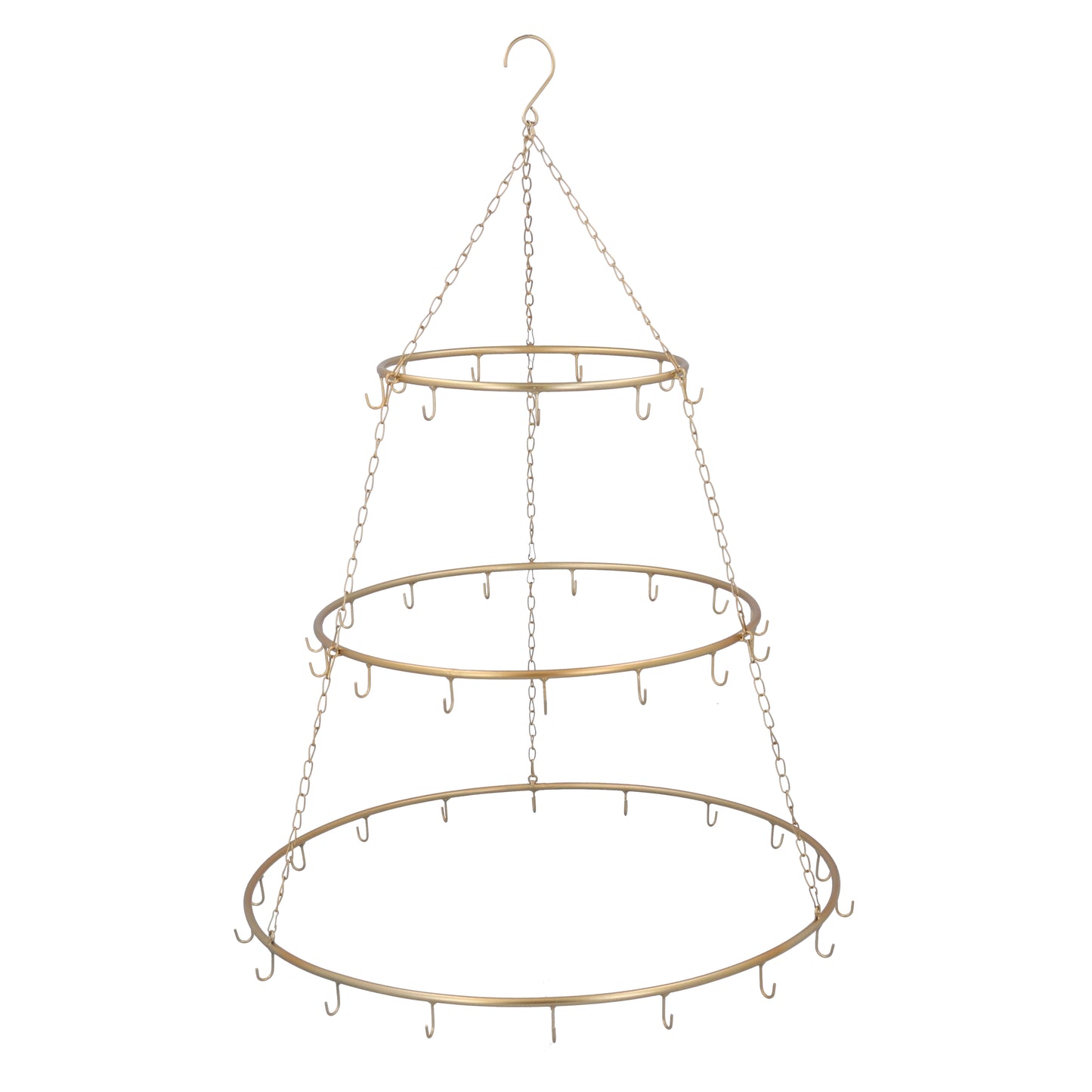Gisela Graham Gold Concentric Hoops Hanging Display