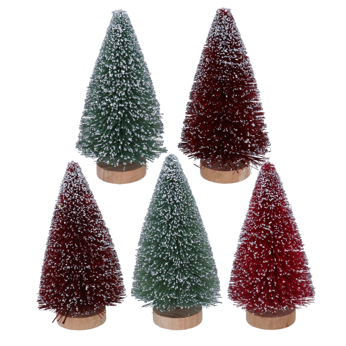 Gisela Graham Jewel Tone Snowy Bristle Tree