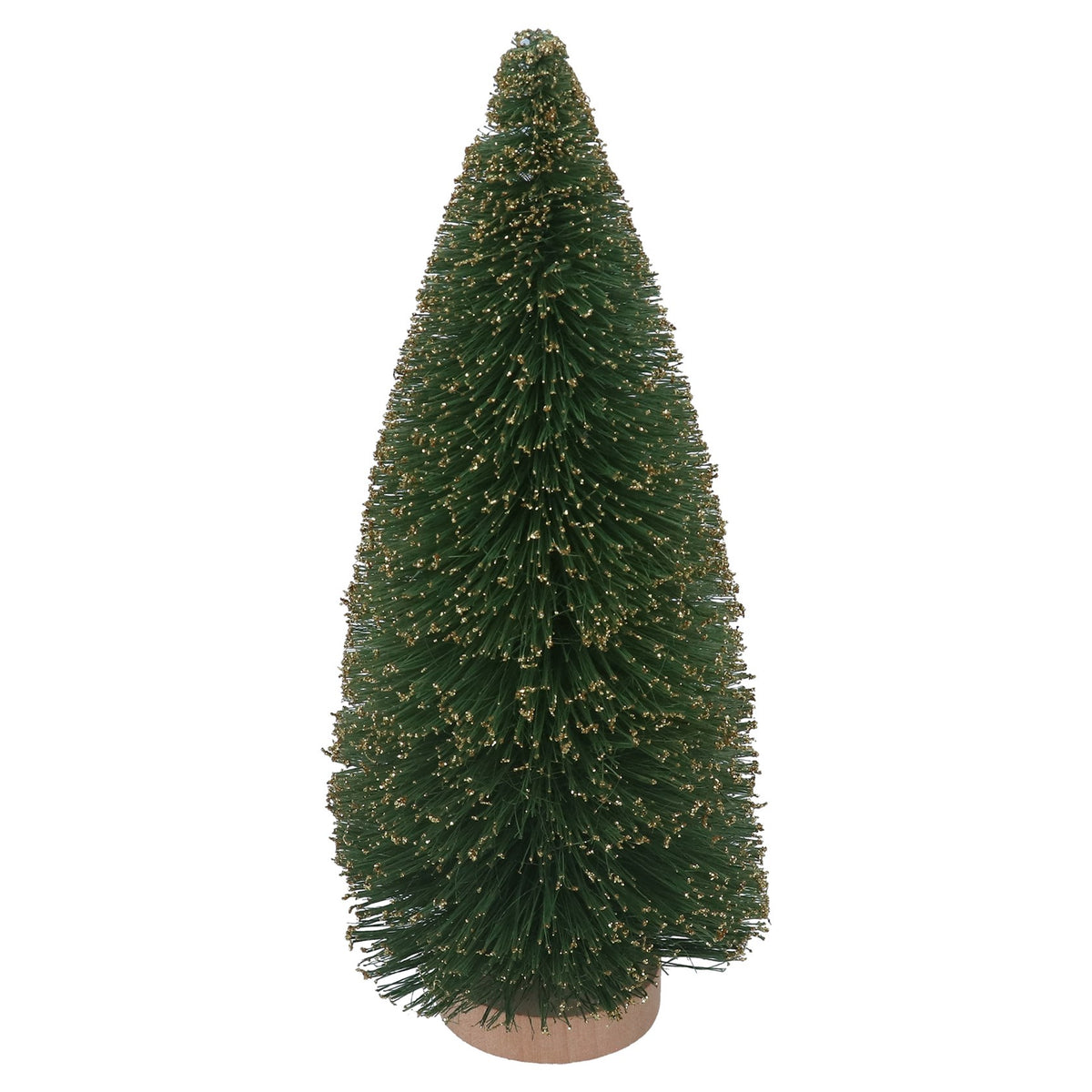 Gisela Graham Green Bristle Tree with Gold Tips