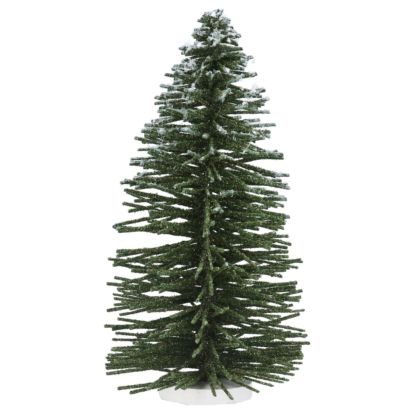 Gisela Graham Green Wide Bristle Snowy Tree Ornament