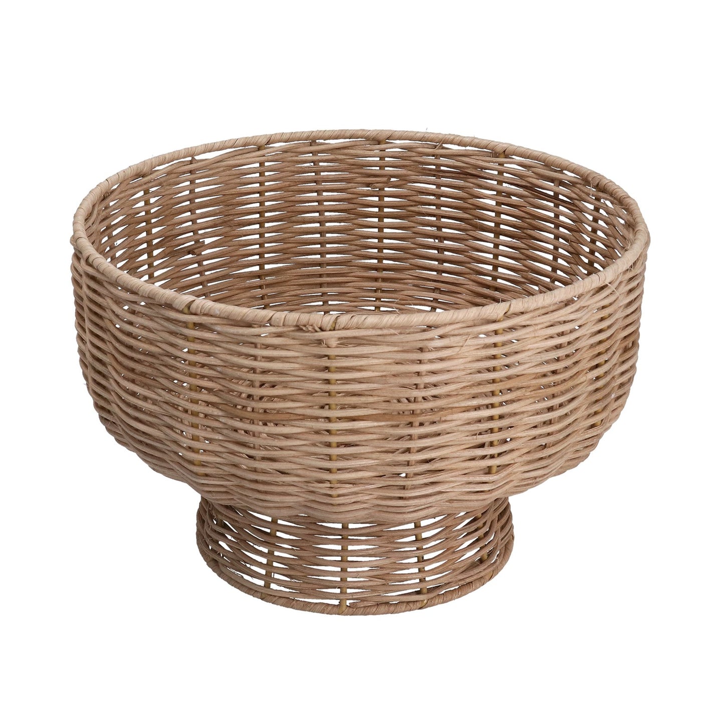 Gisela Graham Rattan Round Pedestal Bowl Basket