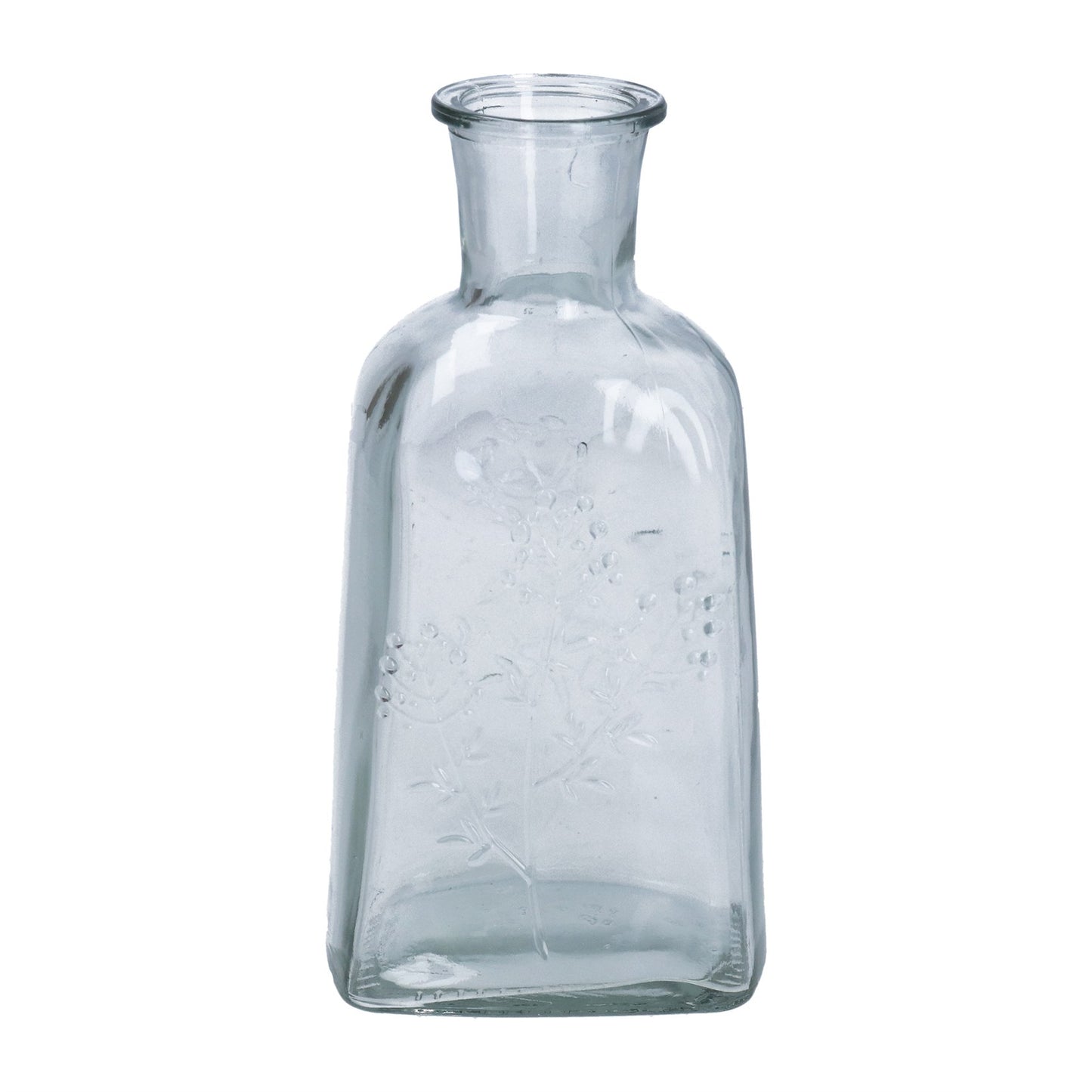 Gisela Graham Clear Glass Wildflower Bottle Vase