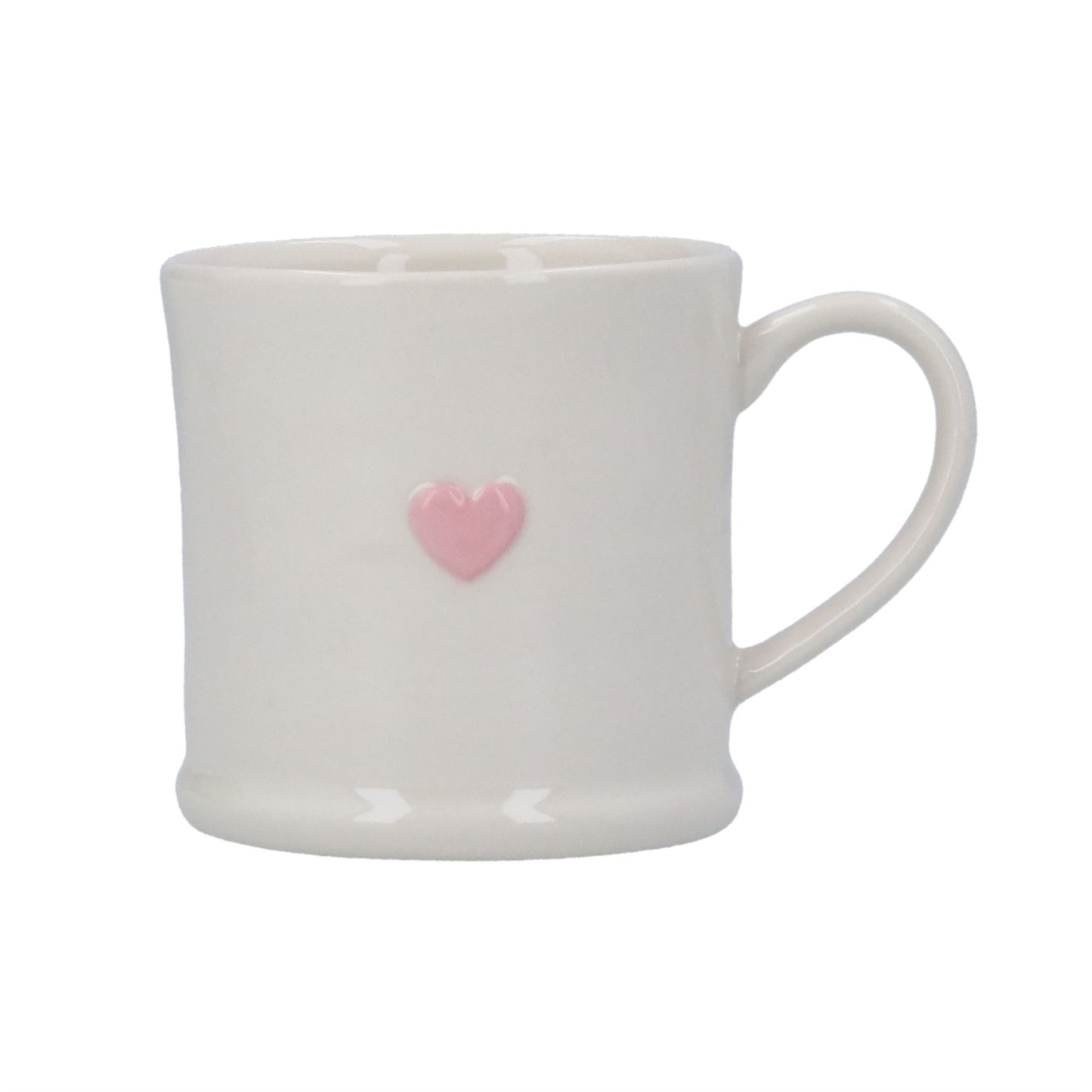 Gisela Graham Pink Heart Stoneware Mug