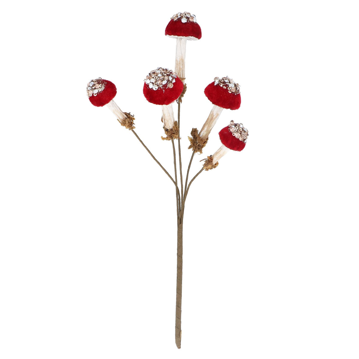 Gisela Graham Red/Gold Toadstool Spray