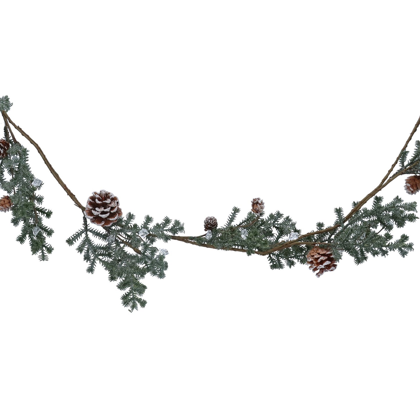 Gisela Graham Frosted Pine Cone With Fir Garland