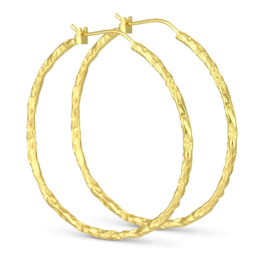 Pure By Nat Creole Foil Hoop Earrings