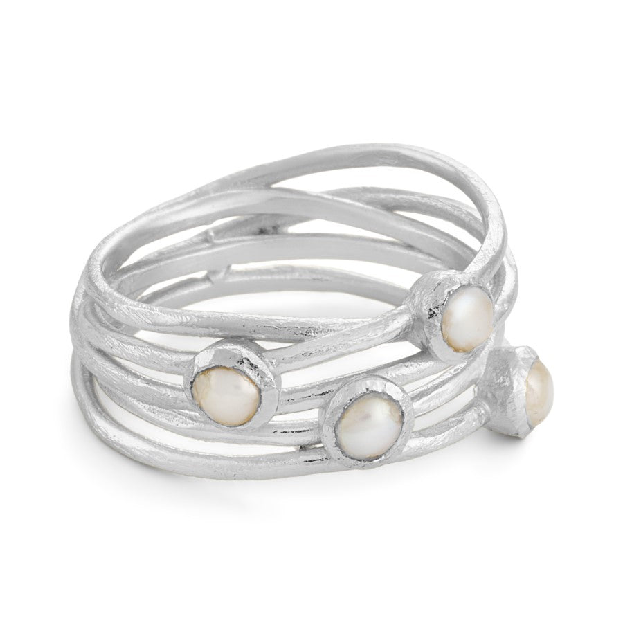 Pure By Nat Anna Ring With Pearls