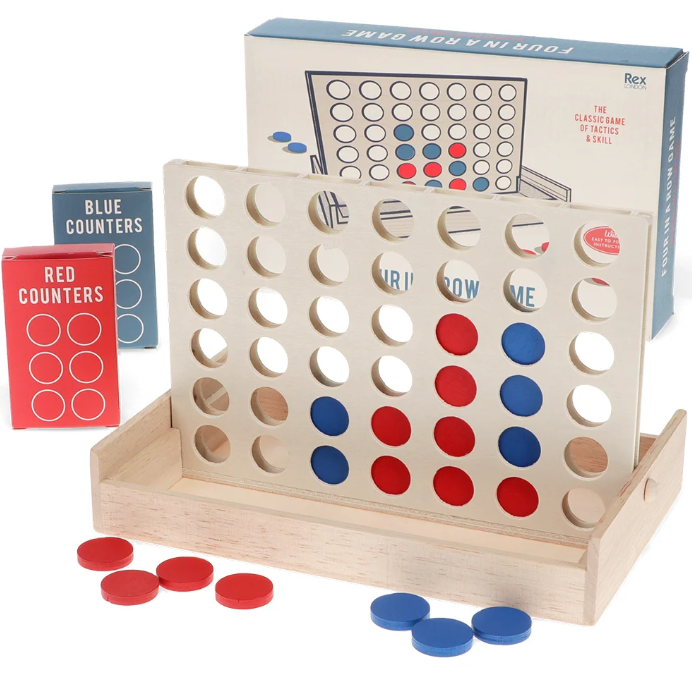 Wooden Four In A Row Game Set