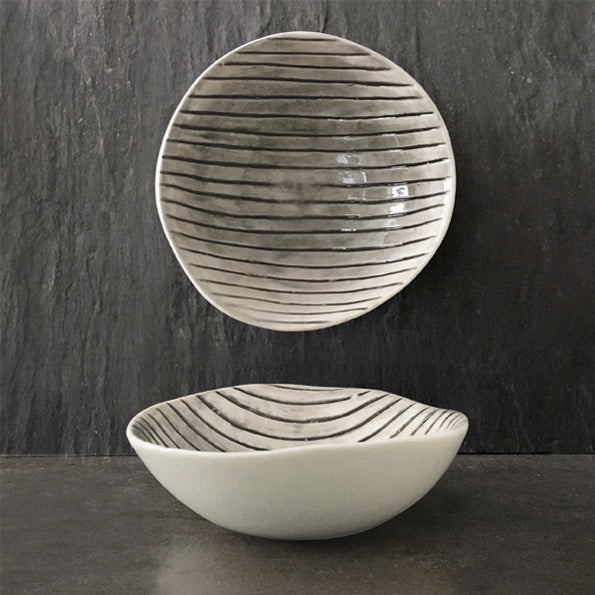 East of India Hand Painted Bow - Painted Stripe