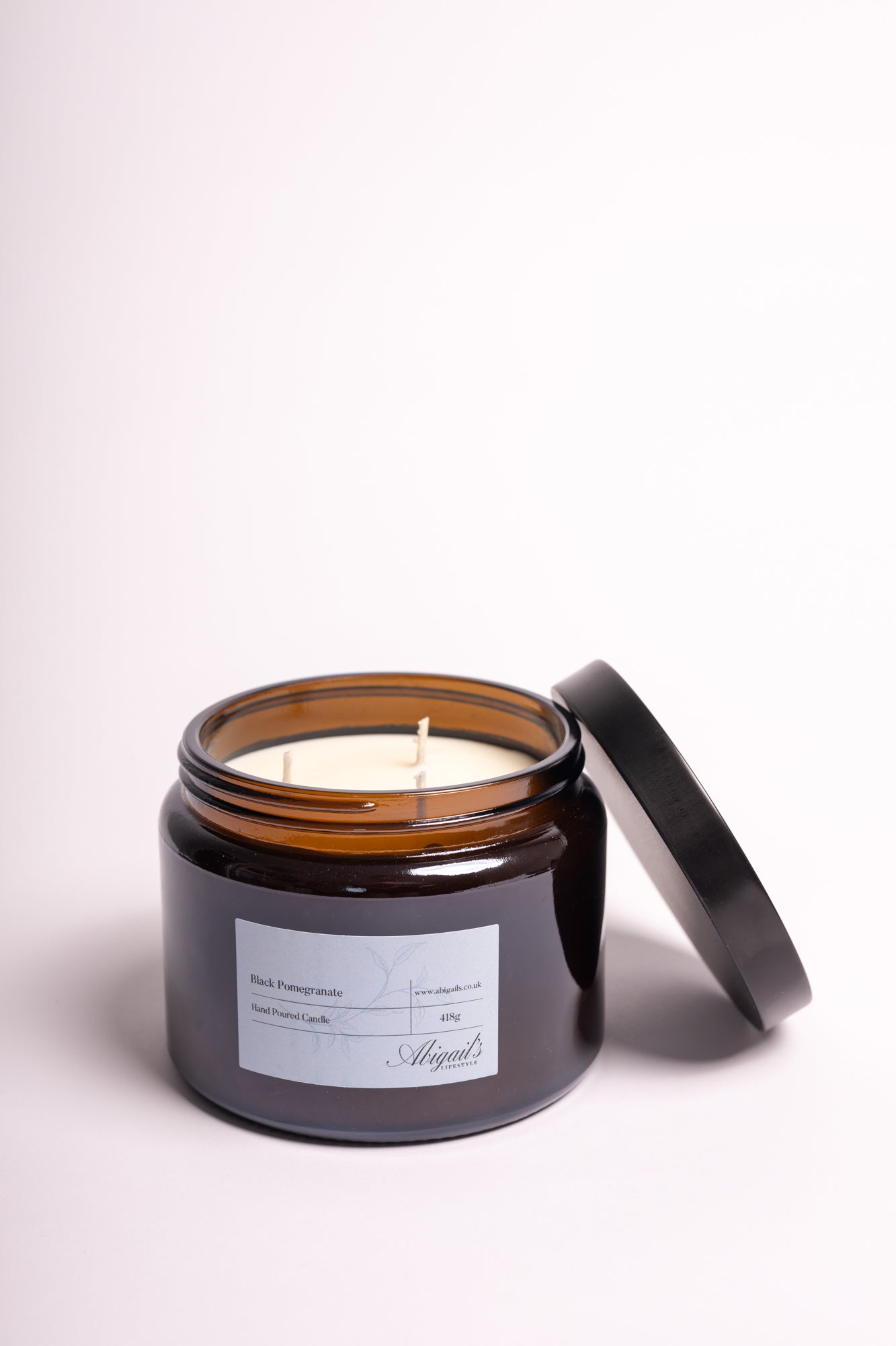 Abigail's Brown Pharmacy Jar Candle Black Pomegranate