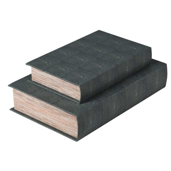 Faux Shagreen Book Boxes