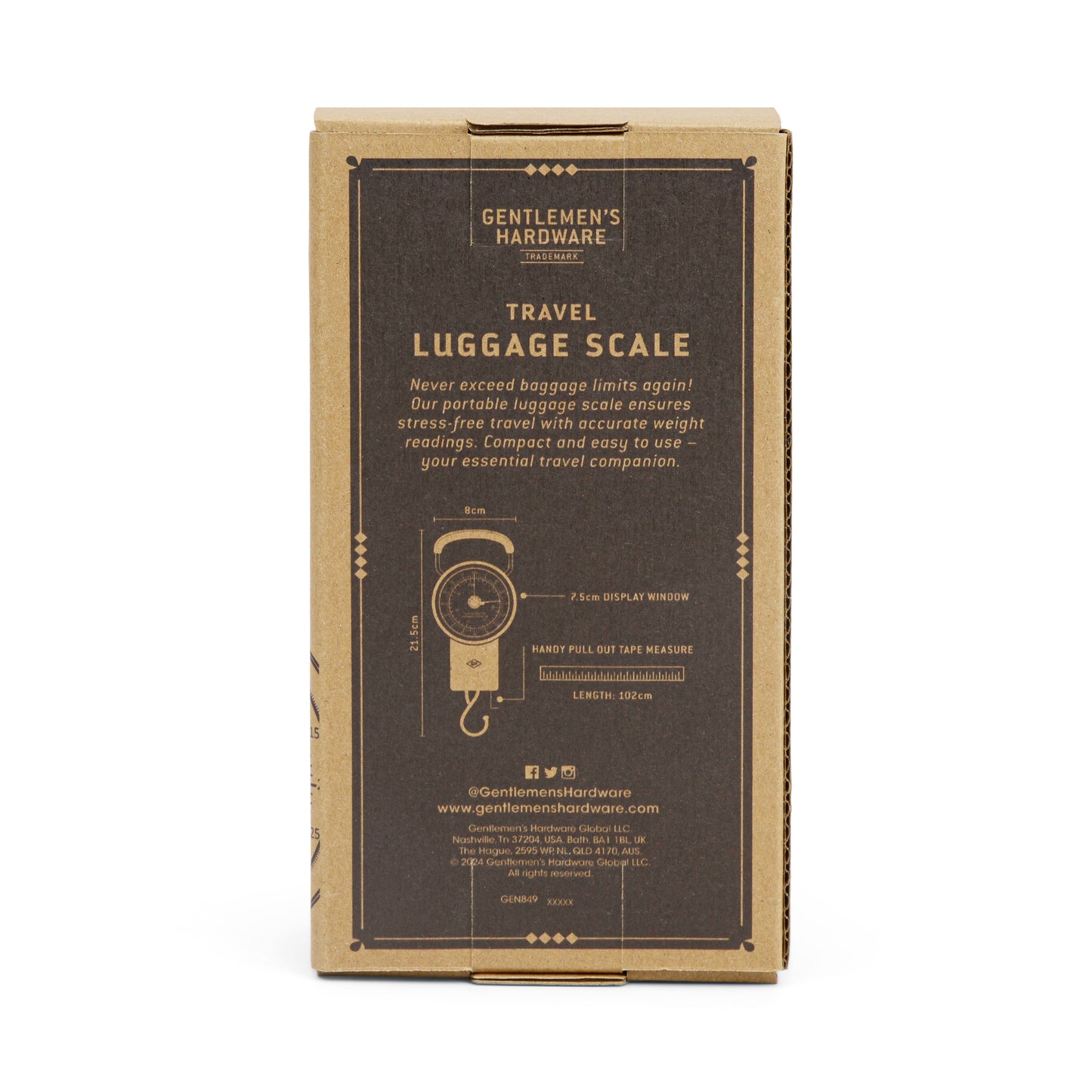 Gentlemen's Hardware Travel Scale