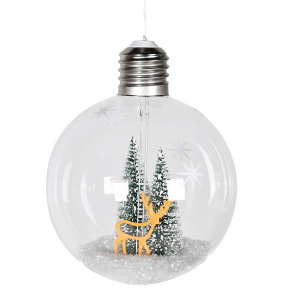 LIT Reindeer in Forest Bauble