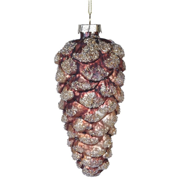 Small Umber Glitter Pinecone