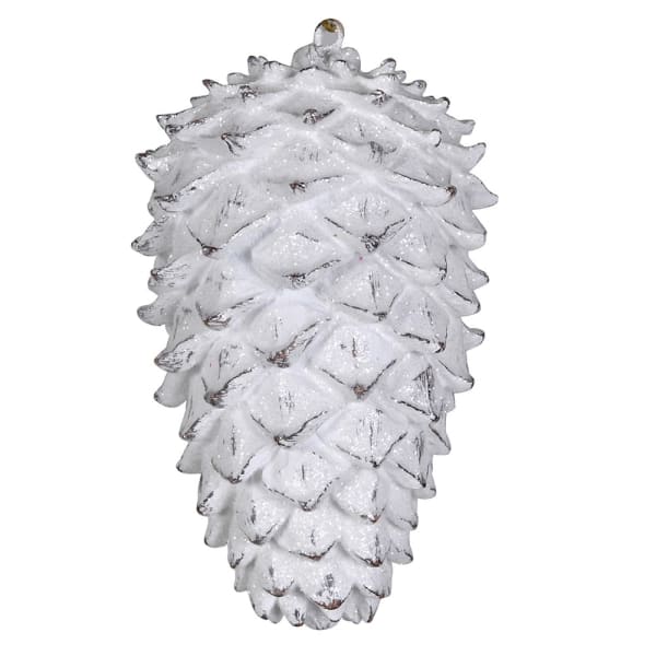 White Frosted Pinecone