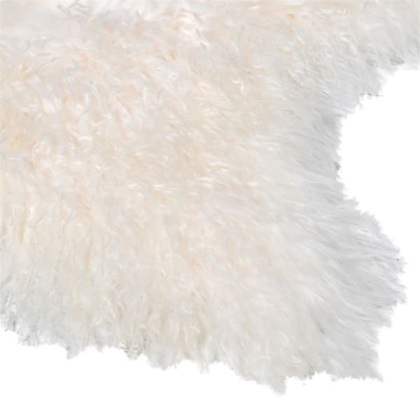 White Mongolia Sheepskin Rug