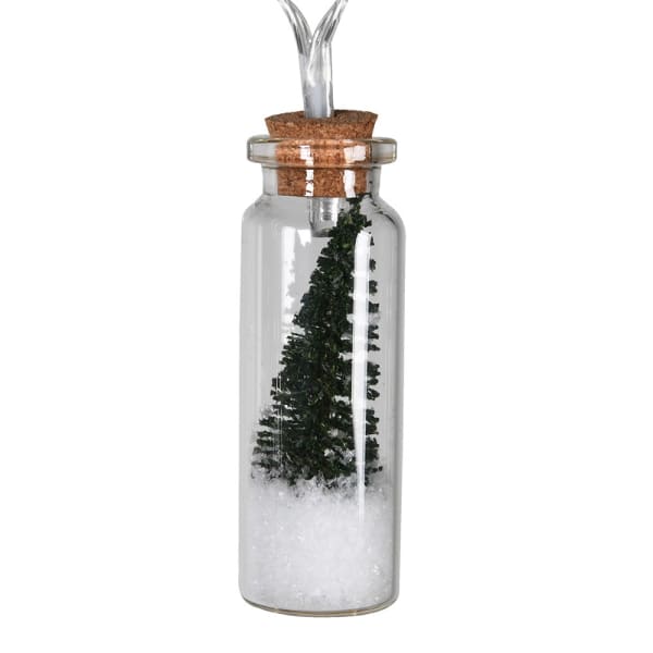 Lit Trees In Glass Bottles Garland