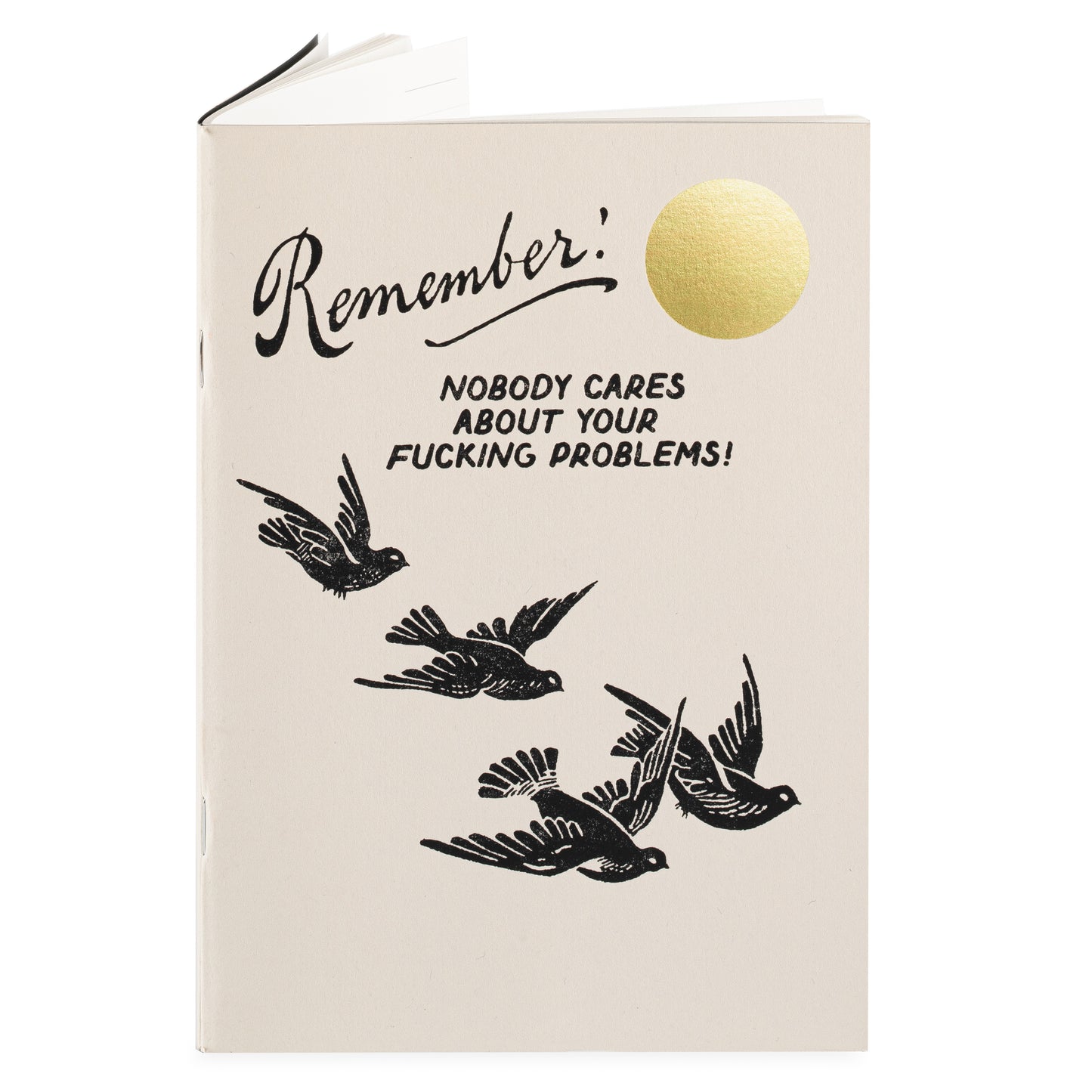 Archivist Lined Notebook - Remember Nobody Cares by RTW