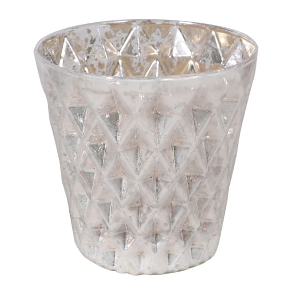 Silver Glass Votive