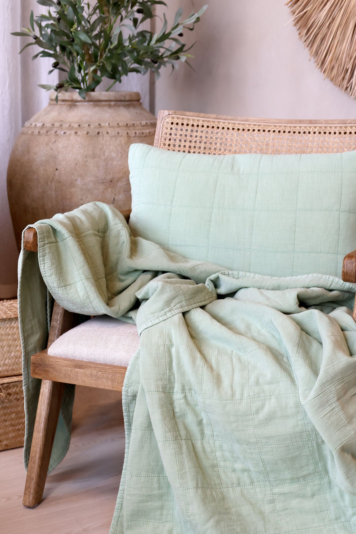 Aix Vintage Quilt - Verte
