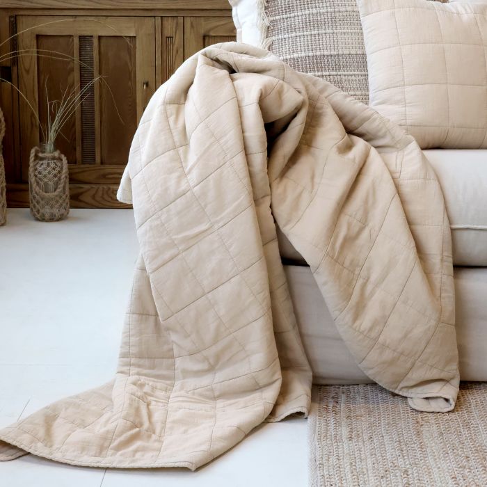 Aix Vintage Quilt - Linen