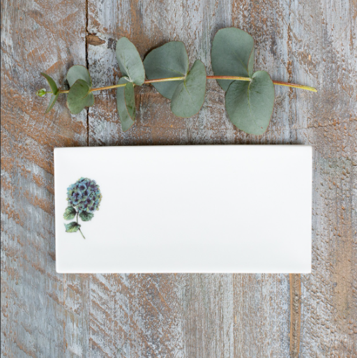 Toasted Crumpet Hydrangea Rectangular Soap Dish