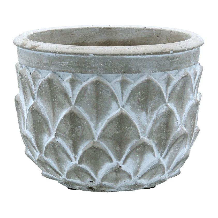 Gisela Graham Artichoke Stone effect Pot Cover