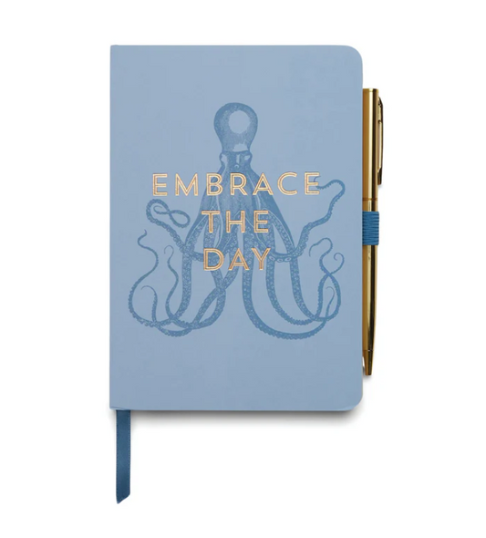 Vintage Sass Notebook with Pen - Embrace The Day