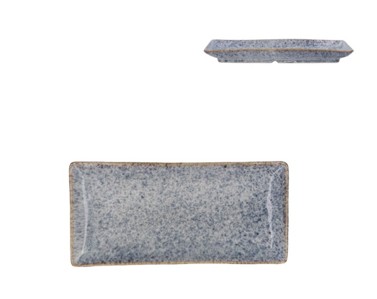 Gisela Graham Blue Speckled Stoneware Rectangular Plate