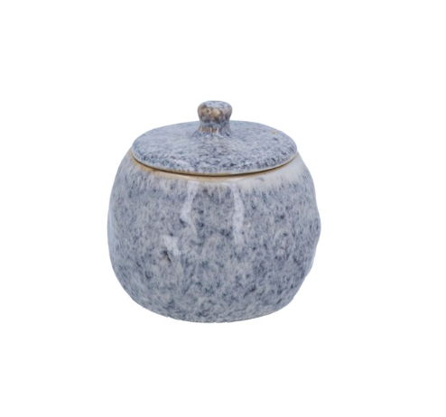 Gisela graham Blue Speckled Stoneware Pot with Lid