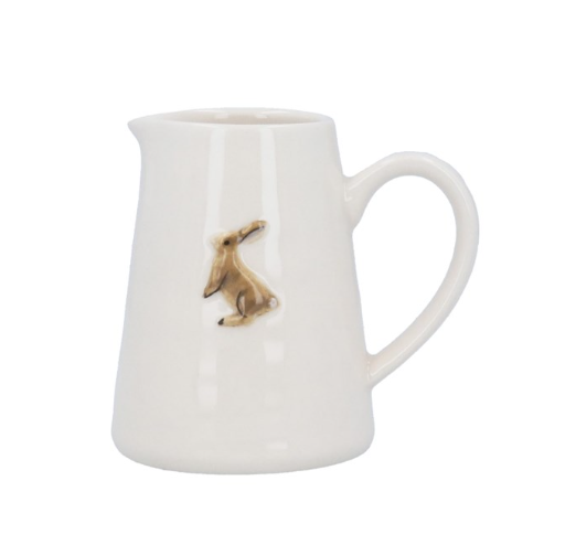 Gisela Graham Hare Stoneware Mini Jug