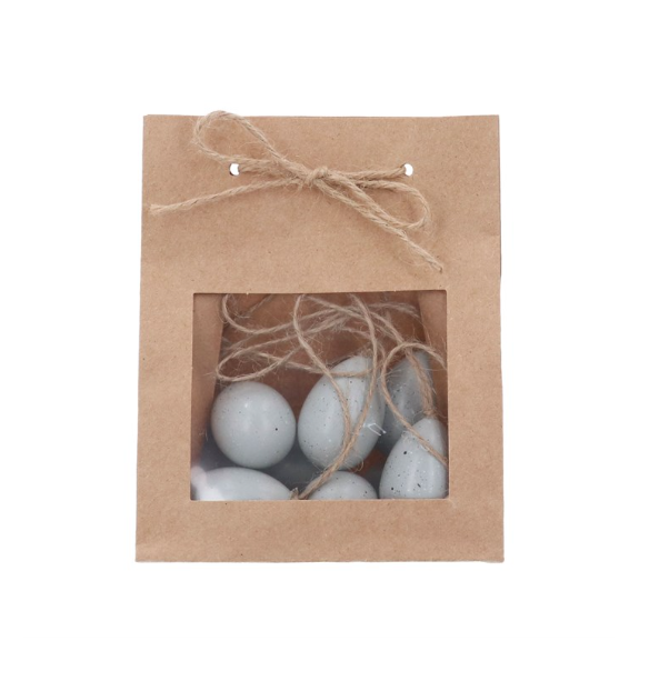 Gisela Graham Pale Blue Speckle Egg Decoration Bag