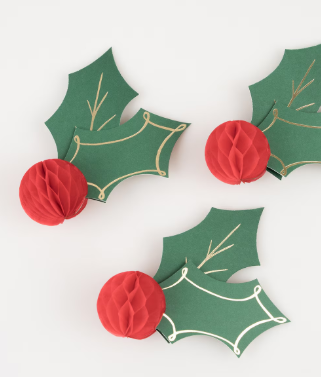 Meri Meri Holly Honeycomb Place Cards