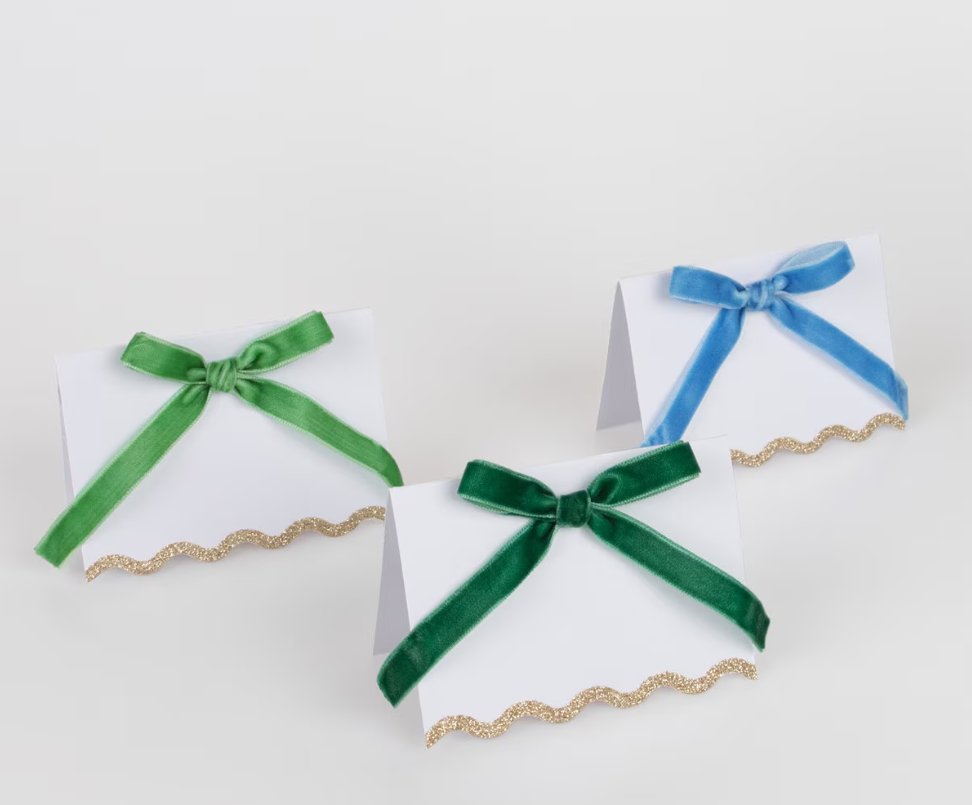 Meri Meri Velvet Bow Place Cards