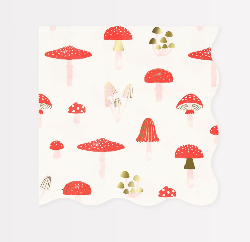 Meri Meri Merry Mushrooms Large Napkins