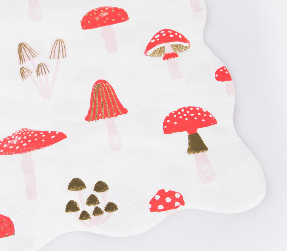 Meri Meri Merry Mushrooms Large Napkins
